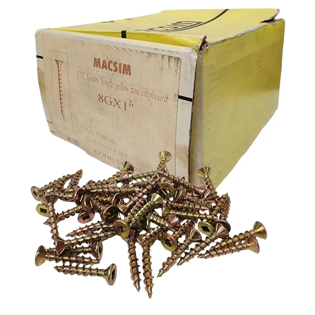 MACSIM SCREW CHIPBOARD C/SUNK  8 x 25 (Box of 1000)