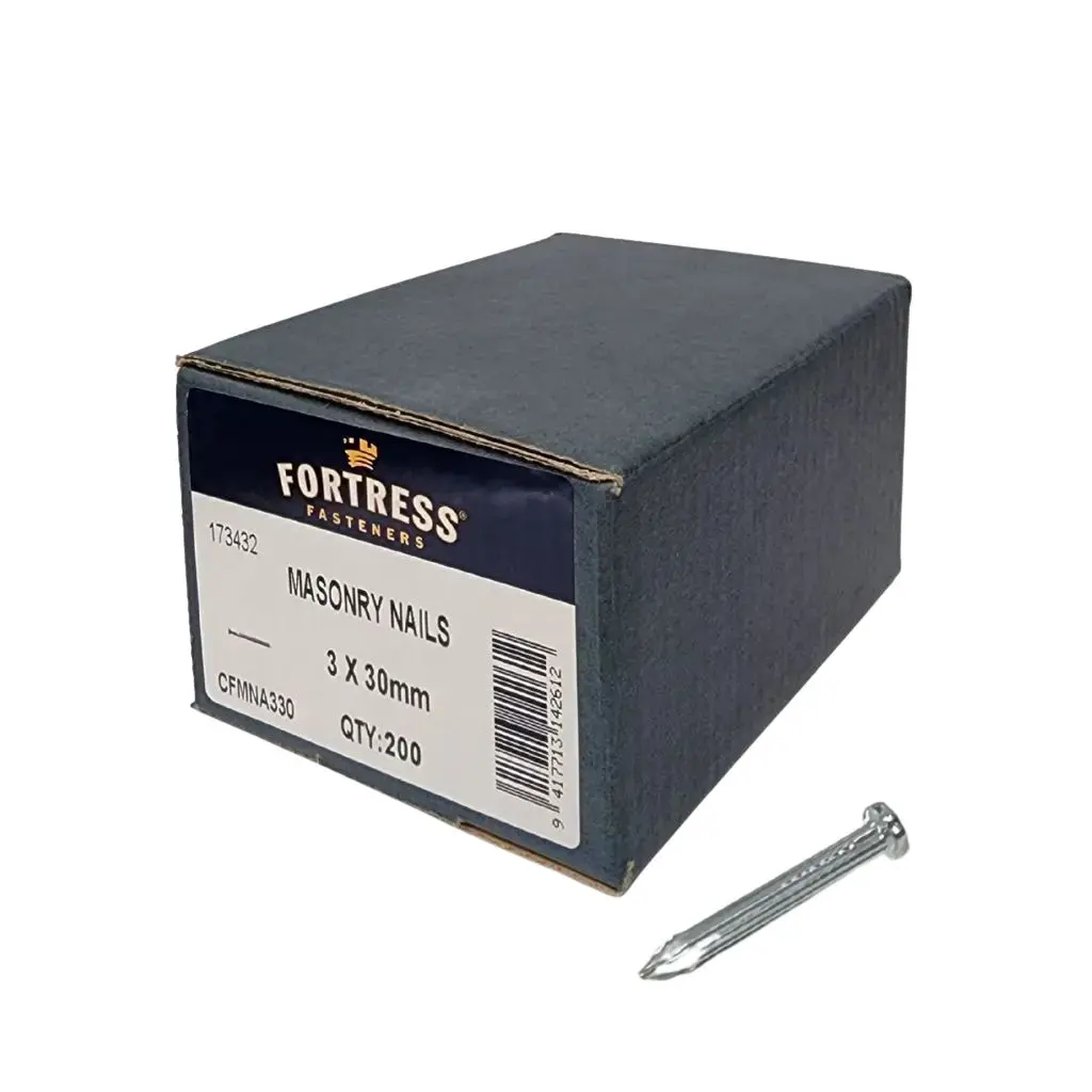 FORTRESS Masonry Nails 3 x 30mm (box of 200)