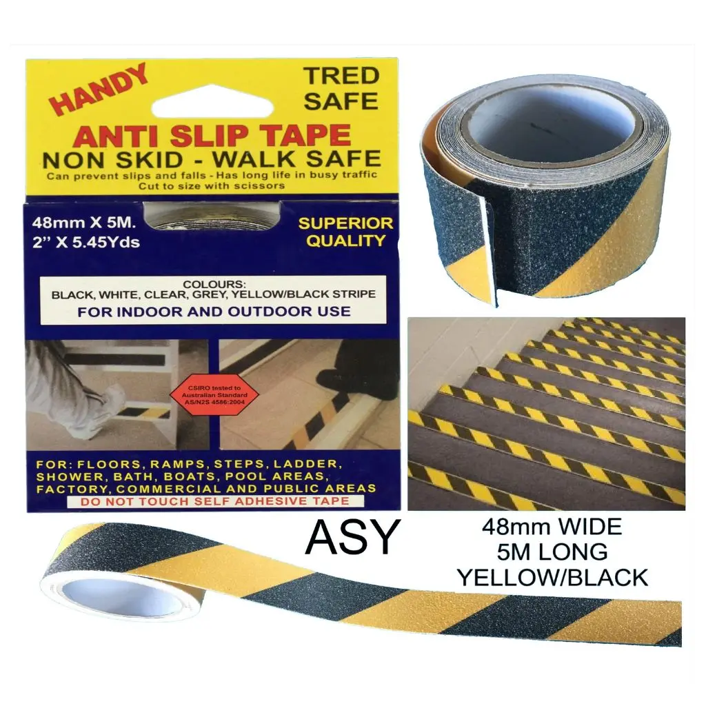 HANDY Anti Slip Yellow + Black Tape - 48mm x 5m