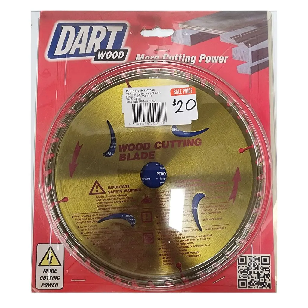 DART Timber Blade 210mm x 40T x 25mm Bore