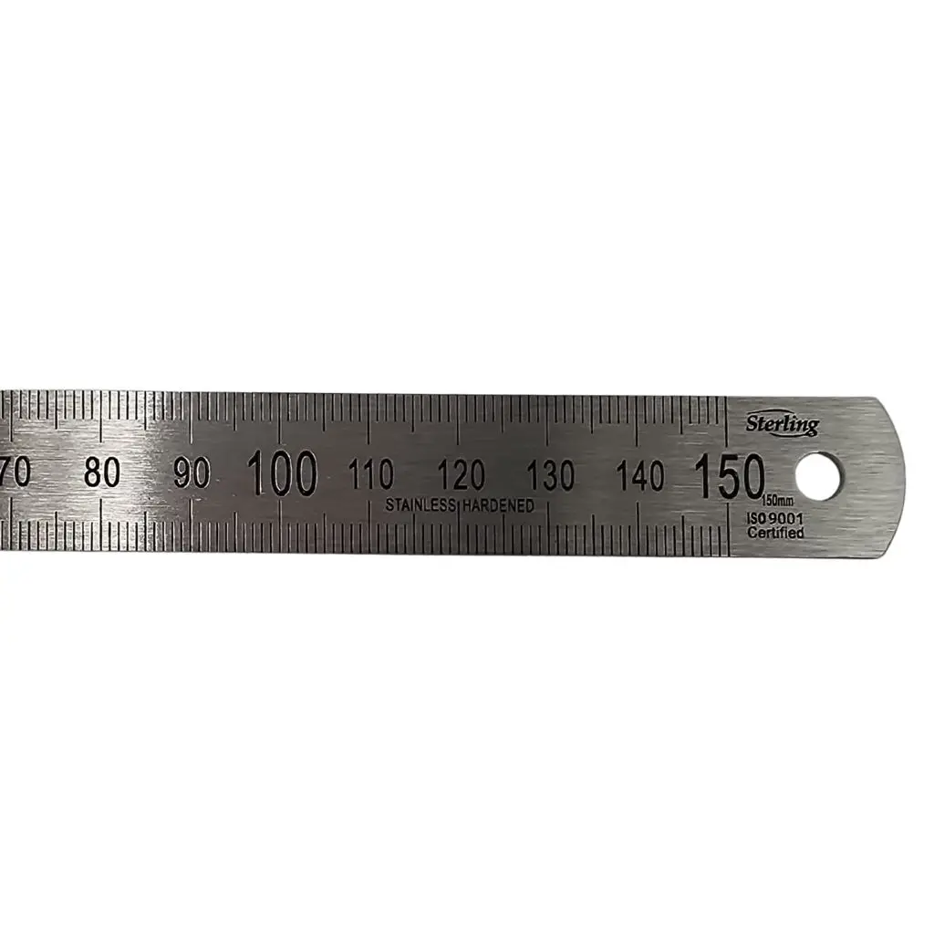 STERLING Stainless Steel Metric/Imperial Ruler 150mm 6”