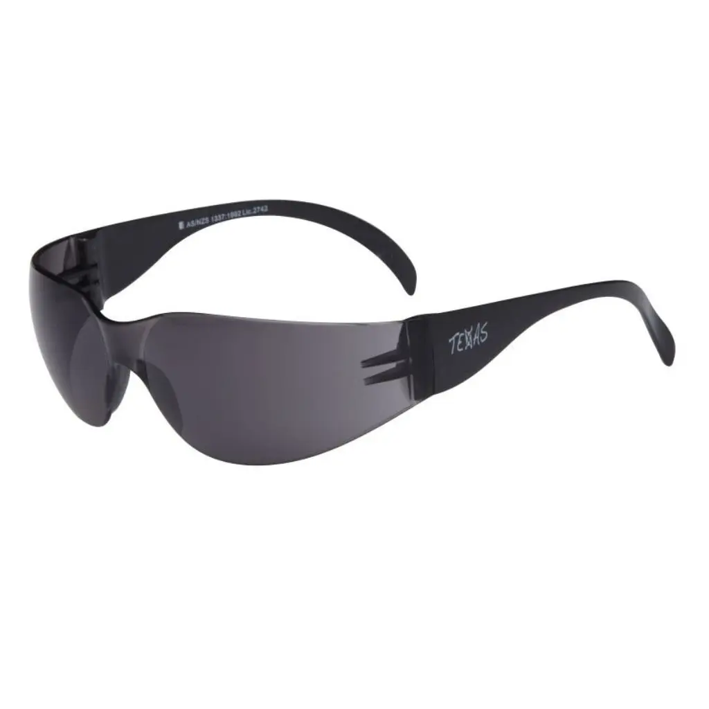 MAXISAFE Texas Safety Glasses with Anti-Fog - Smoke Lens