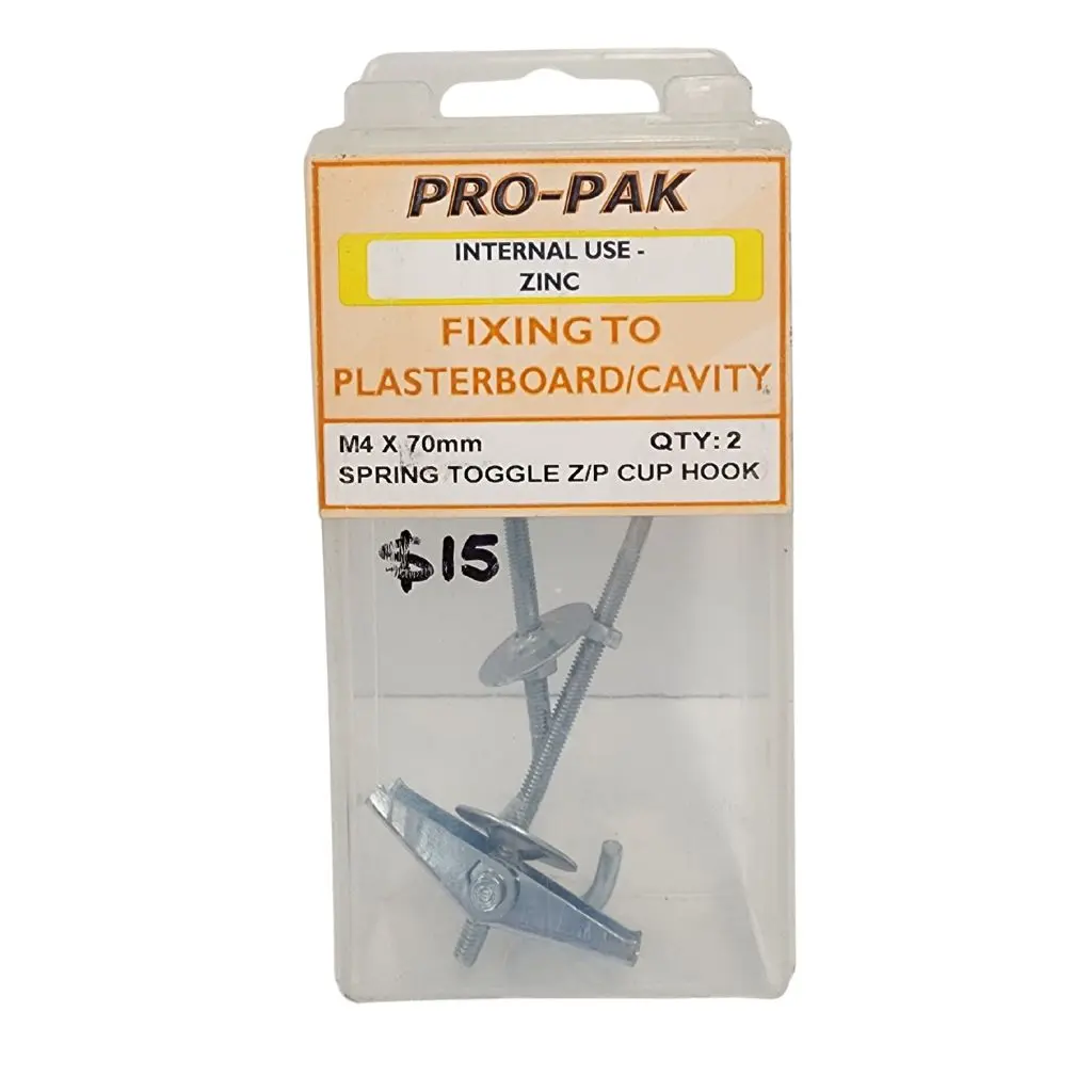 MSL SPRING TOGGLE ZC C/HOOK M4 x 70mm(6)