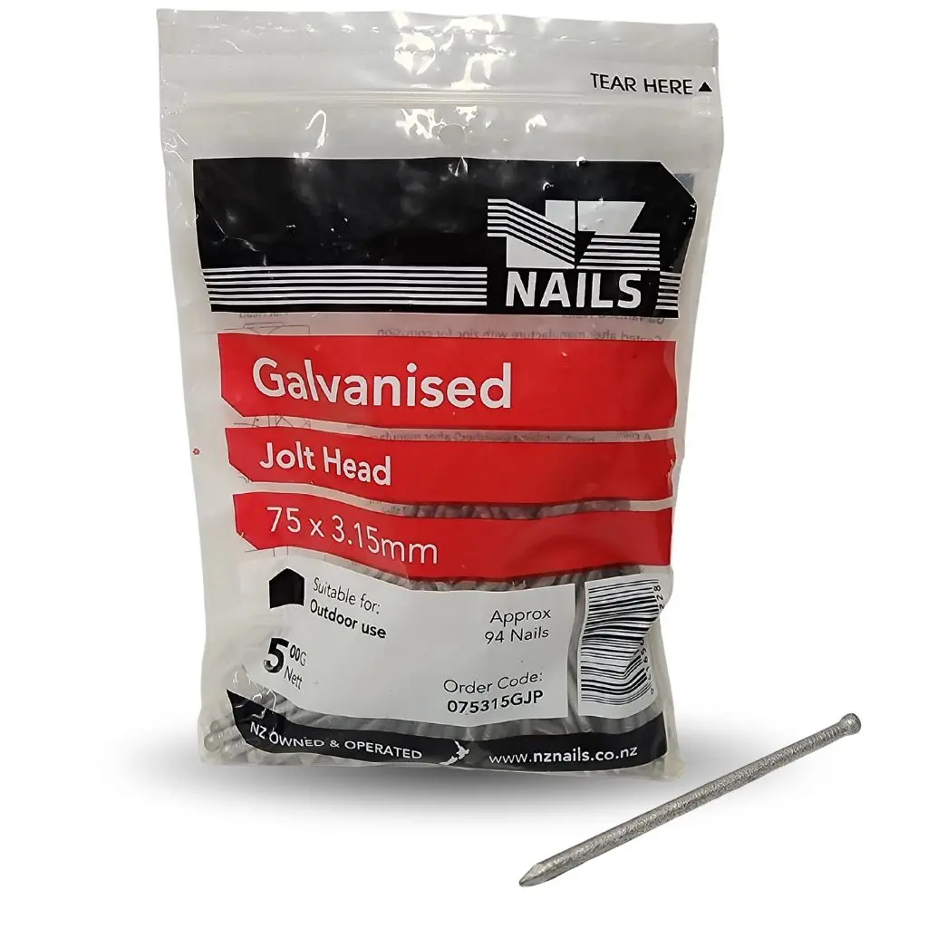 NZ NAILS Jolt Head Galvanised  75 x 3.15mm - 500g