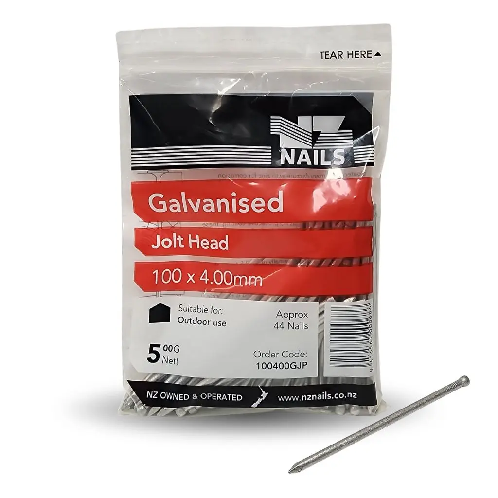 NZ NAILS Jolt Head Galvanised 100 x 4.00mm - 500g