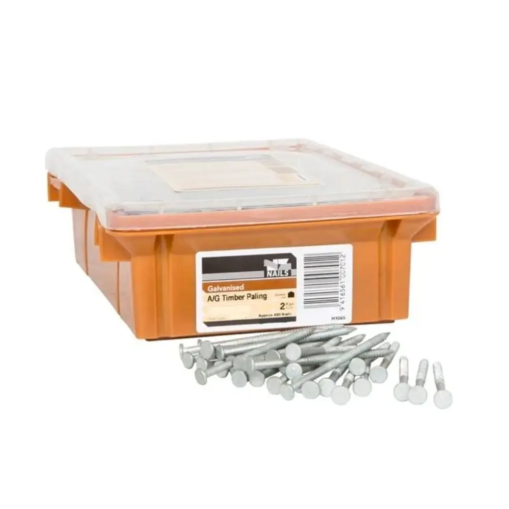 NZ NAILS Galvanised Angular Grooved Timber Paling 60 x 3.15mm - 2kg