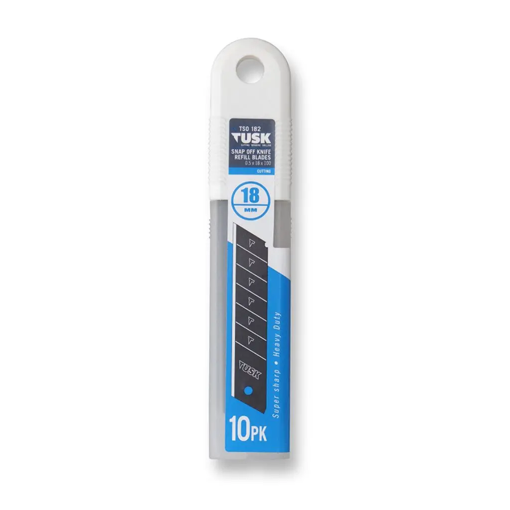 TUSK Snap Off Knife Refill Blades 18mm (10 piece pack)