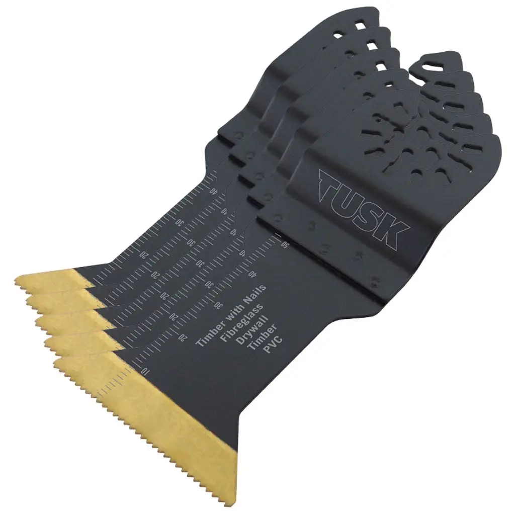 TUSK Multi Tool Bi-Metal Titanium Saw Blade - Timber with nails (5 piece pack) | 44mm x 50mm