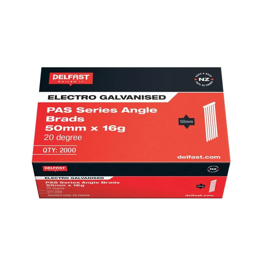DELFAST Galvanised PAS Series Angle Brads (box of 2000) | 50mm x 16g