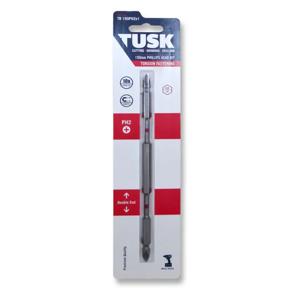 TUSK Torsion Bits Phillips Head 2 Double Ended - 150mm