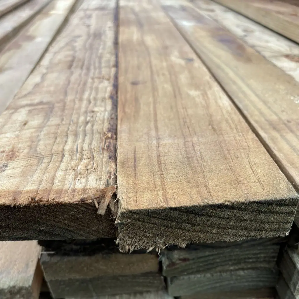 TIMBER - Radiata Pine Rough Sawn H4 Treated | 100mm x 25mm x Random Lengths