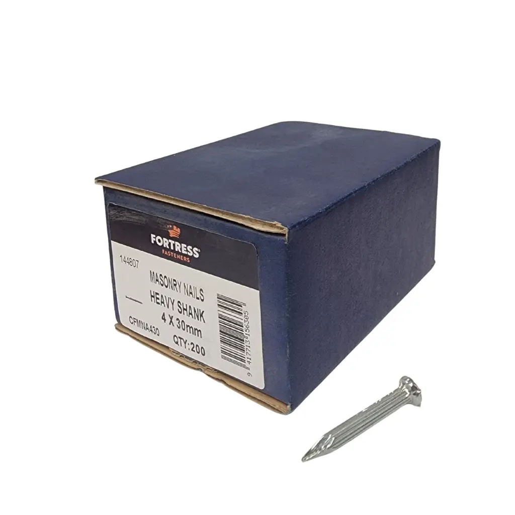 FORTRESS Masonry Heavy Shank Nails 4 x 30mm (box of 200)