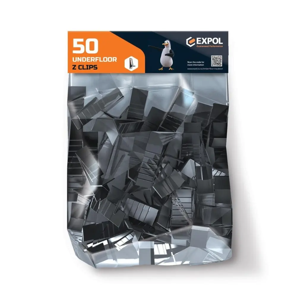 EXPOL Underfloor Insulation ZClips Fixings | 50 piece bag