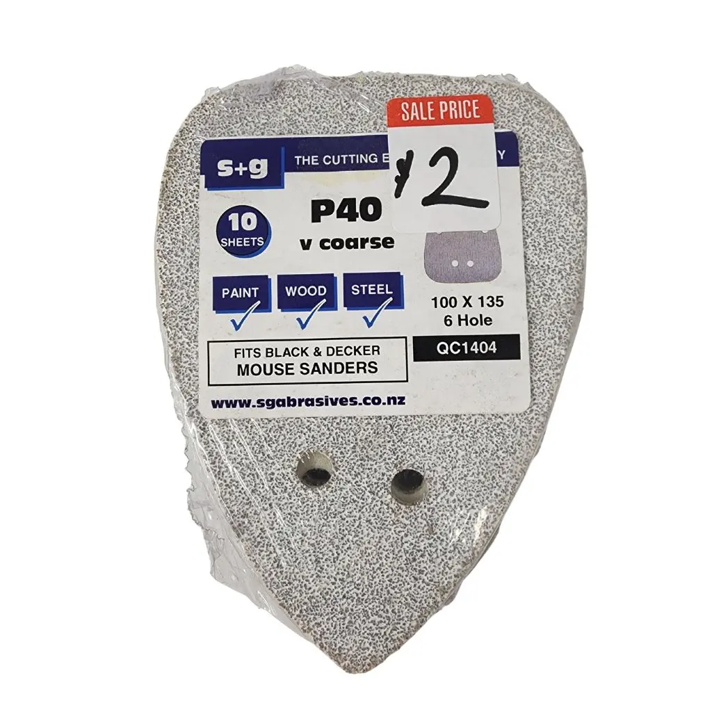 SANDING MOUSE PAD 100 x 135 x  40G (10 sheets)