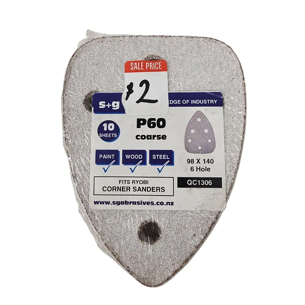 SANDING CORNER SHEET 98 x 140 x  60G (10 sheets)