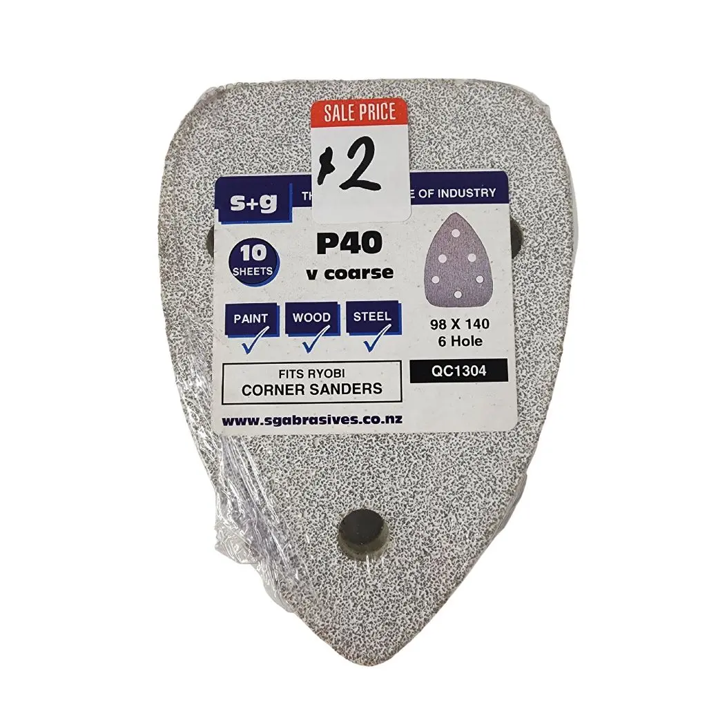 SANDING CORNER SHEET 98 x 140 x  40G (10 sheets)