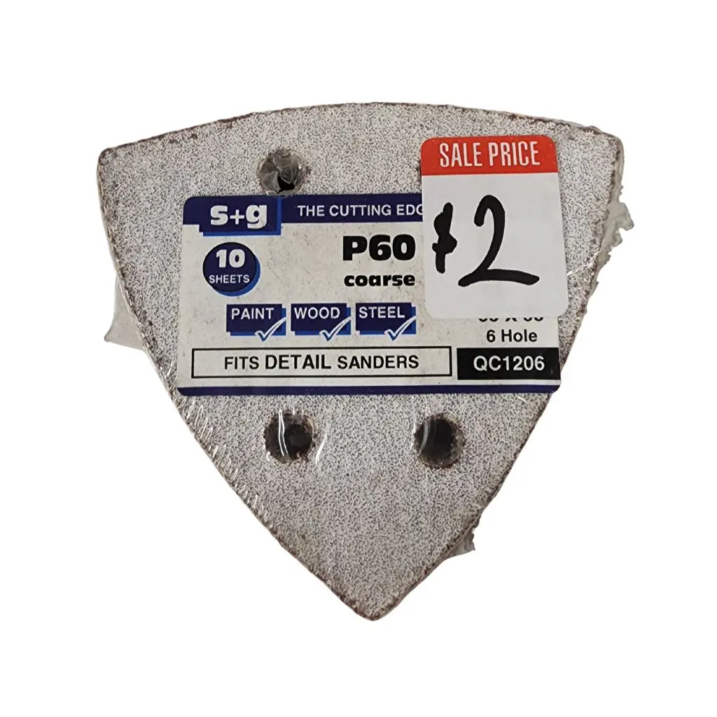 SANDING DETAIL SHEET 93 x 93 x  60G (10 sheets)