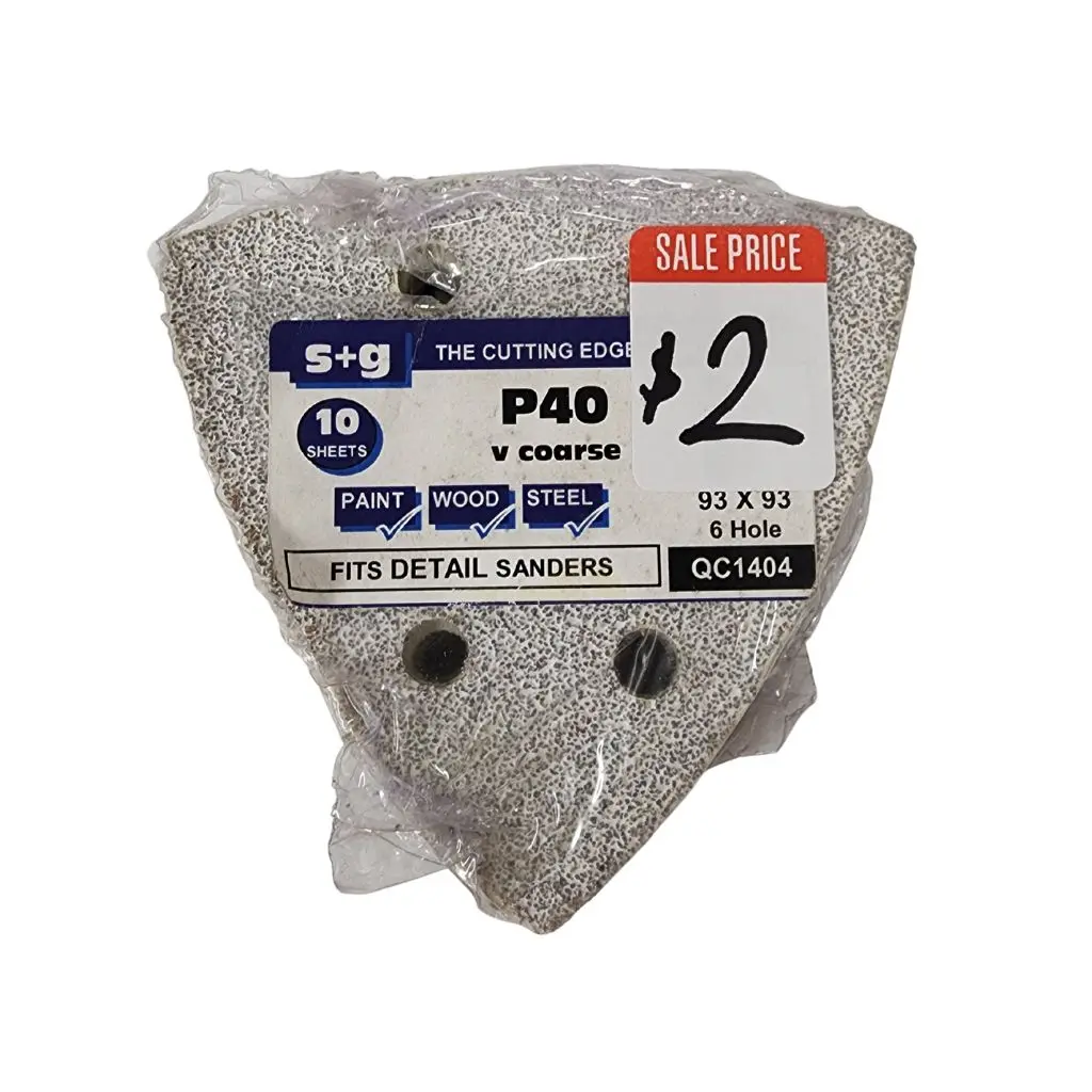 SANDING DETAIL SHEET 93 x 93 x  40G (10 sheets)