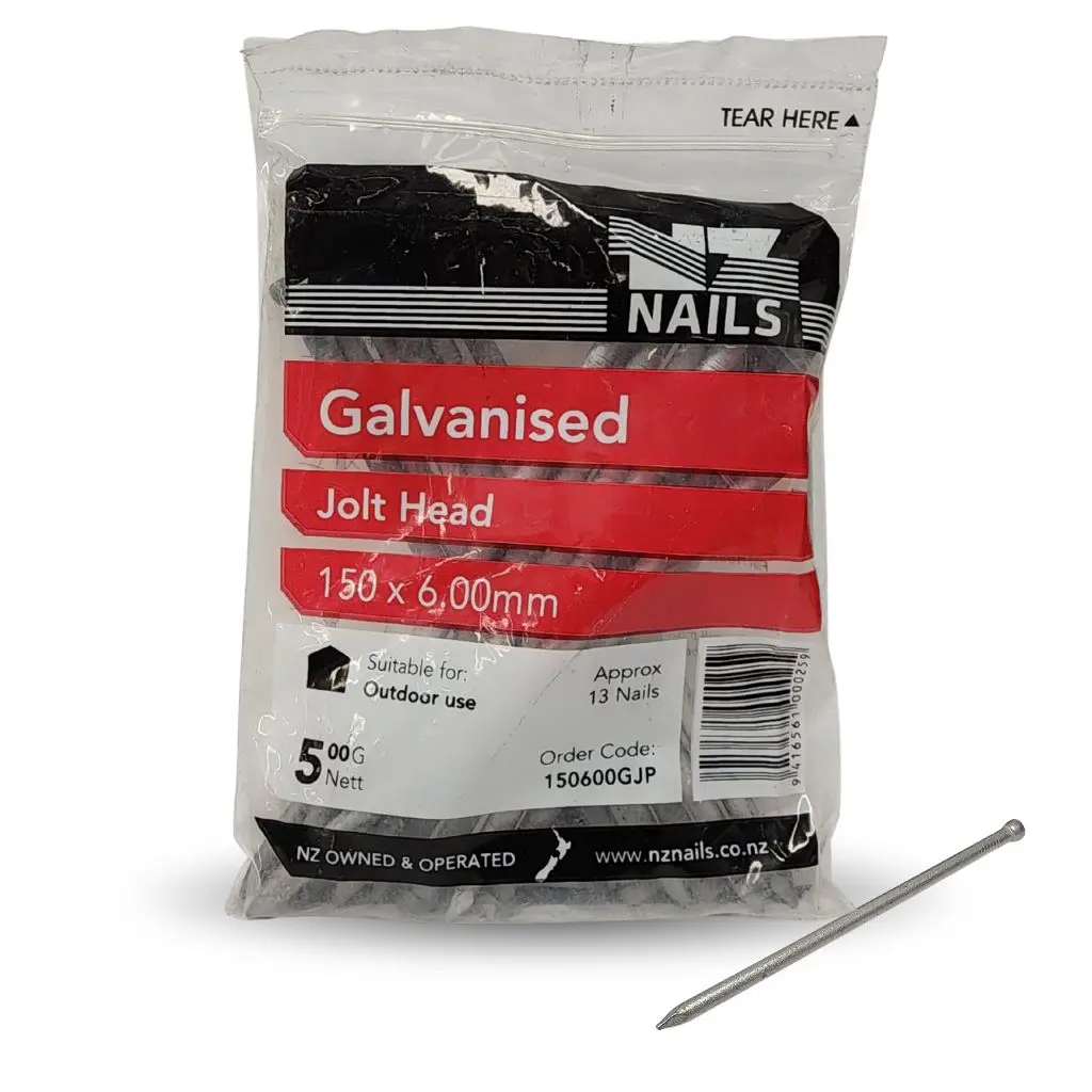 NZ NAILS Jolt Head Galvanised 150 x 6.00mm - 500g