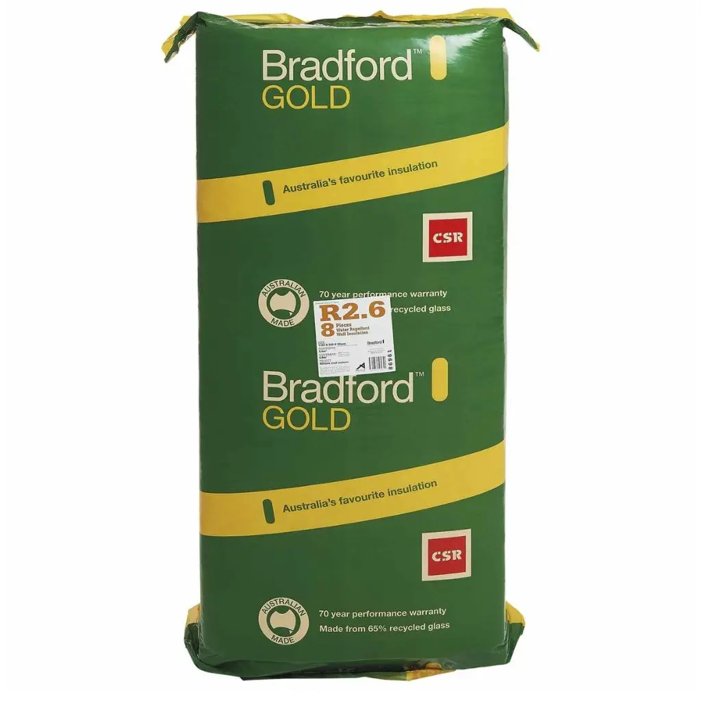 BRADFORD Gold Wall Insulation R2.6 (5.4m2) | 1160mm x 580mm x 90mm