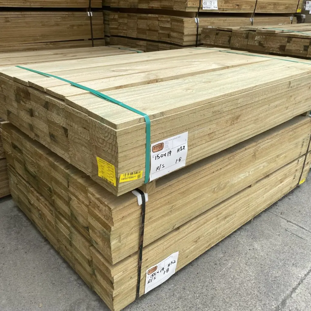 FENCE Paling - Radiata Pine Rough Sawn H3.2 Treated, 150 x 19 x 2400mm