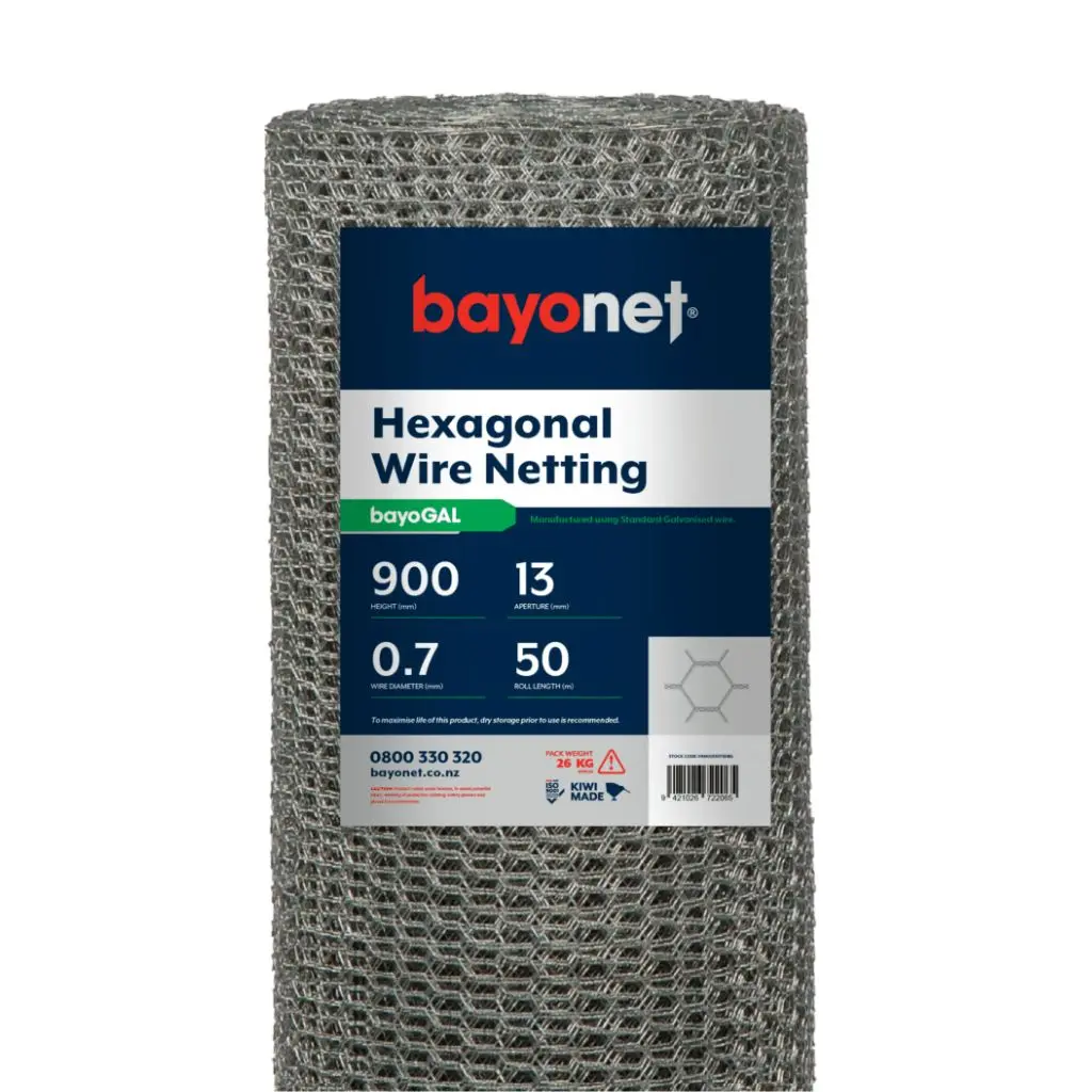 BAYONET Netting 900mm x 13mm x 5m (hex)