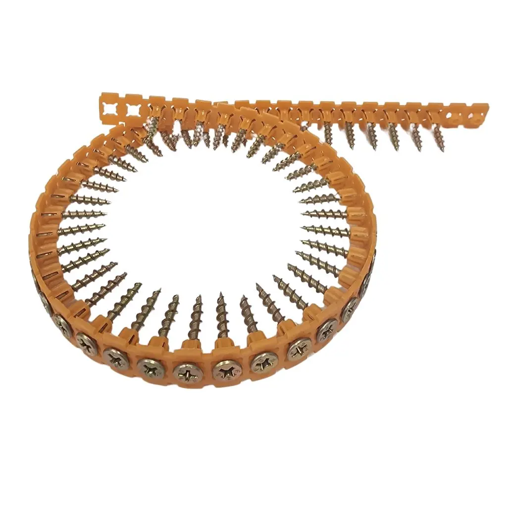 FORTRESS Plasterboard Screw Collated 6g x 40mm Yellow Zinc (box of 1000)