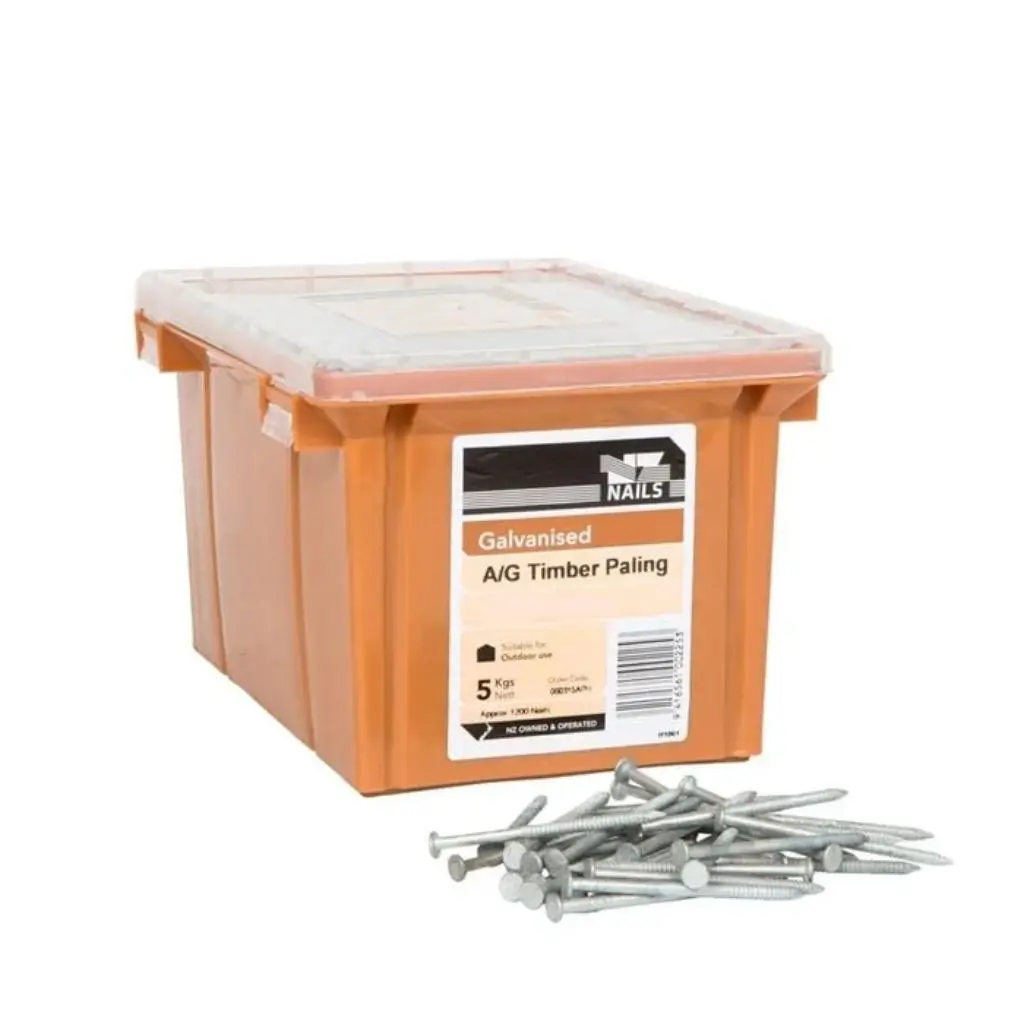 NZ NAILS Galvanised Angular Grooved Timber Paling 60 x 3.15mm - 5kg