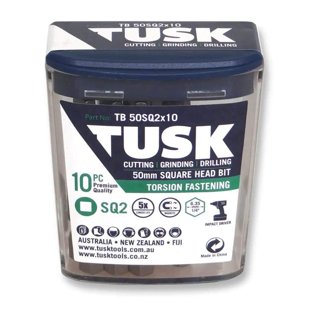 TUSK Torsion Bits Square 2 - 50mm (10 pack)