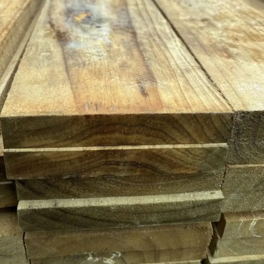 TIMBER - Radiata Pine Rough Sawn H4 Treated | 150mm x 25mm x Random Lengths