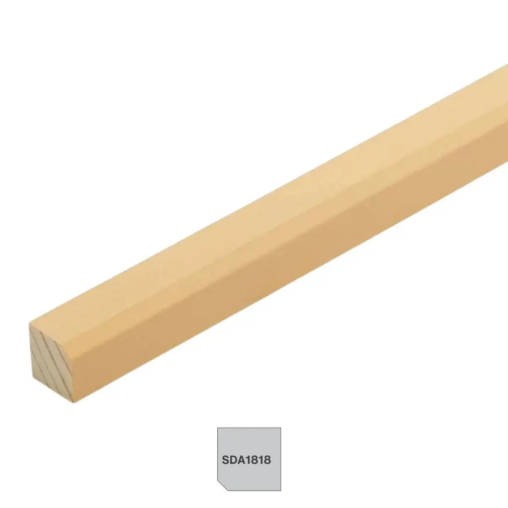 D4S Dressed four sides Arrissed Pre-Primed H3.1 Finger Jointed 18 x 18 x 5400mm