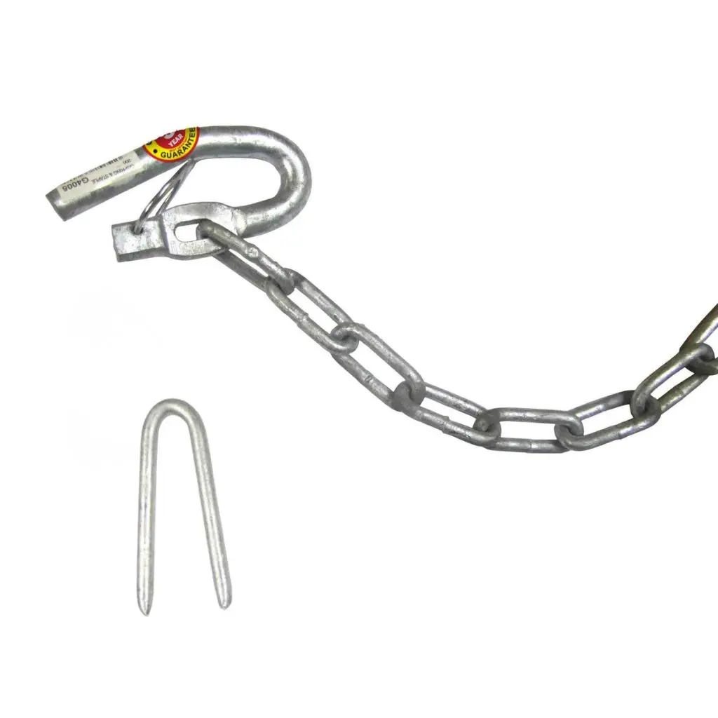 GARTNER Galvanised Gate Spring Fastener Hook & Staple G4005 | 16mm x 300mm