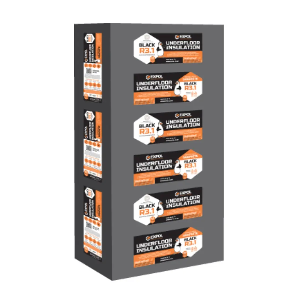 EXPOL R3.1  Black Underfloor Insulation - 3.02m² | 1200 x 360 x 100mm (7 panels)