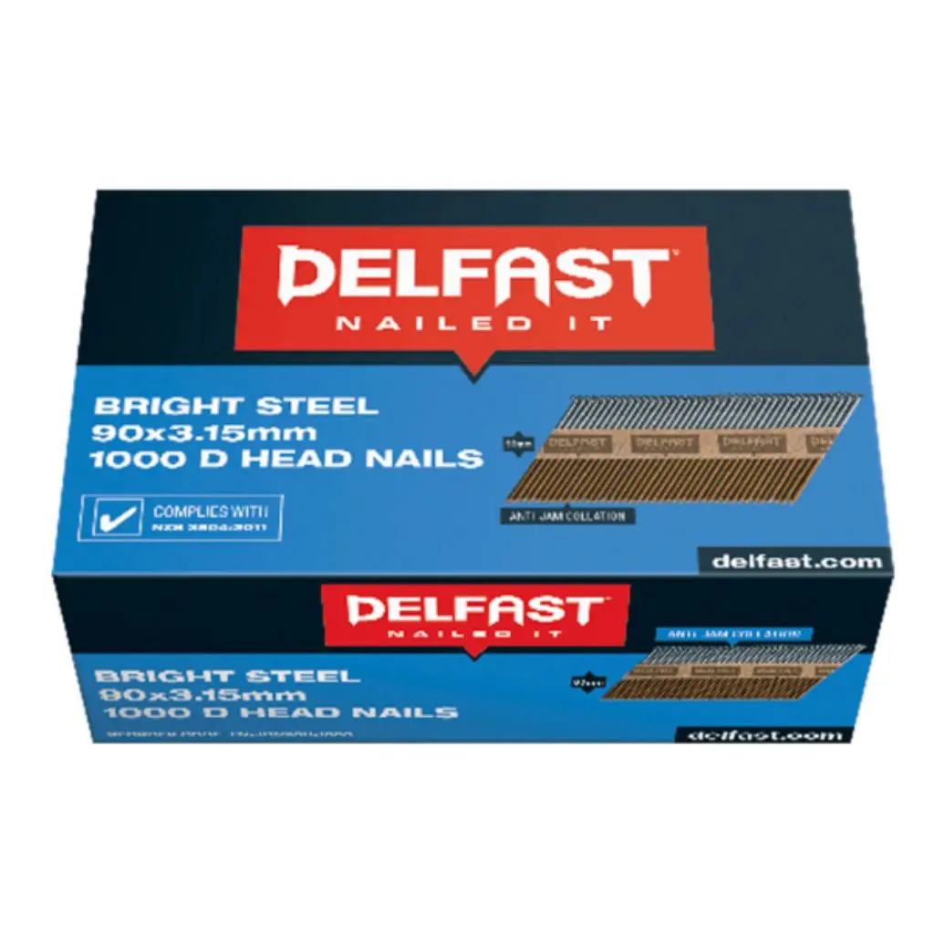DELFAST Bright Steel D Head Nails 90 x 3.15mm (1000)