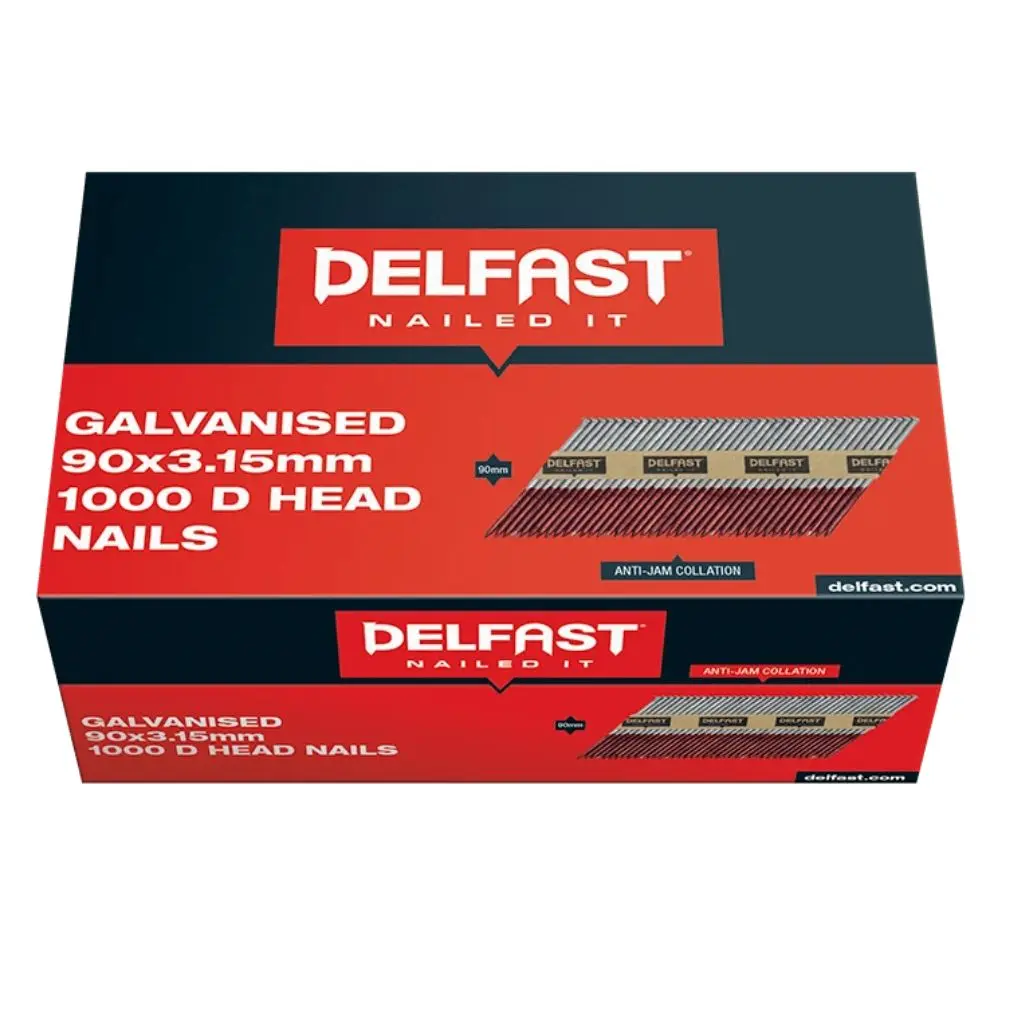 DELFAST Galvanised D Head Nails (box of 1000) | 90 x 3.15mm