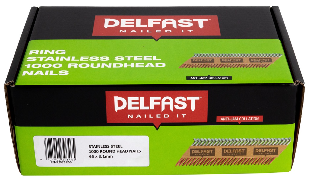 DELFAST RH R/SHANK 65 x 2.87mm S/S 1000