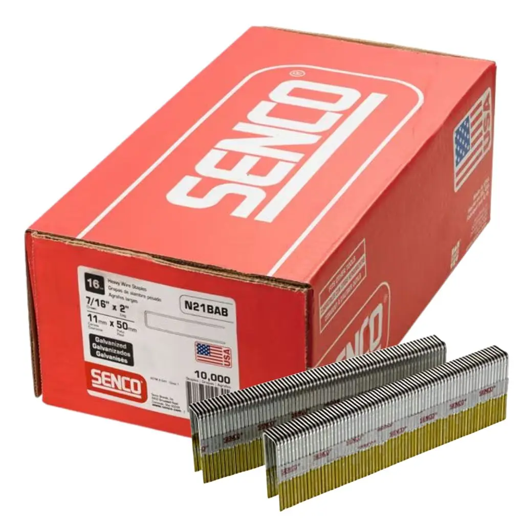 SENCO N Series Galvanised 16G  Staples | 11mm x 50mm (box of 10,000)