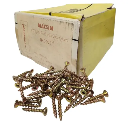 [24S825] MACSIM SCREW CHIPBOARD C/SUNK  8 x 25 (Box of 1000)