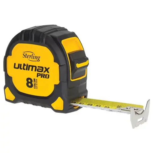 [TMFX8027] STERLING Ultimax Pro Tape Measure 8M x 27mm Metric
