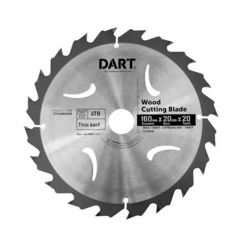 [STK1602020] DART Timber Blade 160mm x 20T x 20mm Bore