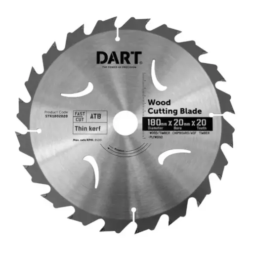 [STK1802020] DART Timber Blade 180mm x 20T x 20mm Bore