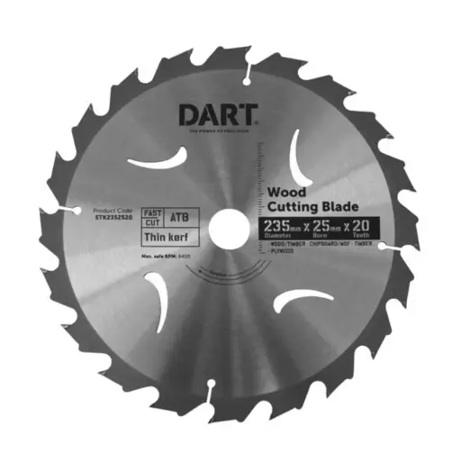 [STK2352520] DART Timber Blade 235mm x 20T x 25mm Bore
