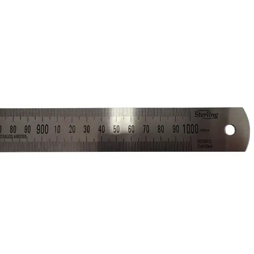 [10021] STERLING Stainless Steel Metric/Imperial Ruler 1000mm 40”