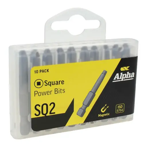 [104481] ALPHA SQ #2 50mm Power Bits Handipak (10 pieces)