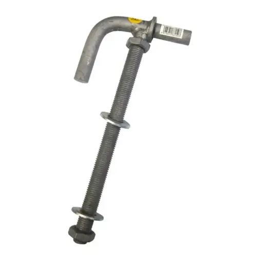 [G1005] GARTNER Galvanised  Gudgeon Lock Thru Post | 275mm x 50mm x 20mm