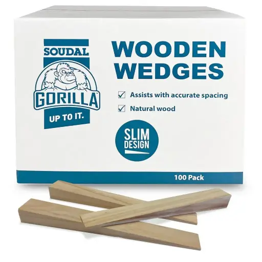 [11508] SOUDAL Gorilla Fox Wooden Wedges | 100 Pack