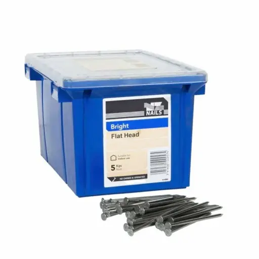 [075315BFH] NZ NAILS Flat Head Bright 75 x 3.15mm - 5kg