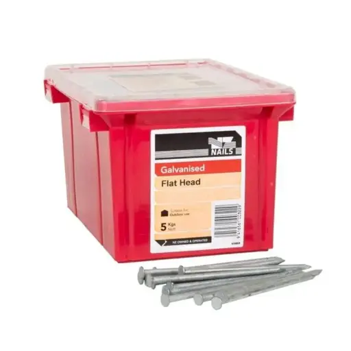 [100400GFH] NZ NAILS Flat Head Galvanised 100 x 4.00mm - 5kg NAIL
