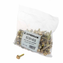 [SC3514EG] LUMBERLOCK Joist Hanger Screws Gold 14g 35mm Screws Gold (100 packet)