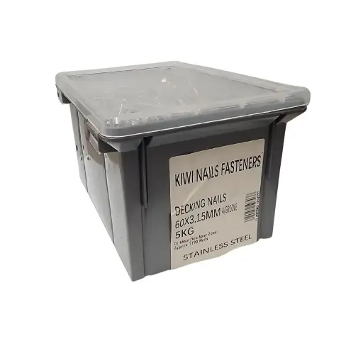 [235] NZ NAILS Stainless Steel Angular Grooved Decking Nails 60 x 3.15mm - 5kg